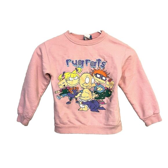 Vtg 1998 NICKELODEON Rugrats Crewneck Sweatshirt Kids 5/6 Girls Chucky Tommy 90s - Picture 1 of 7